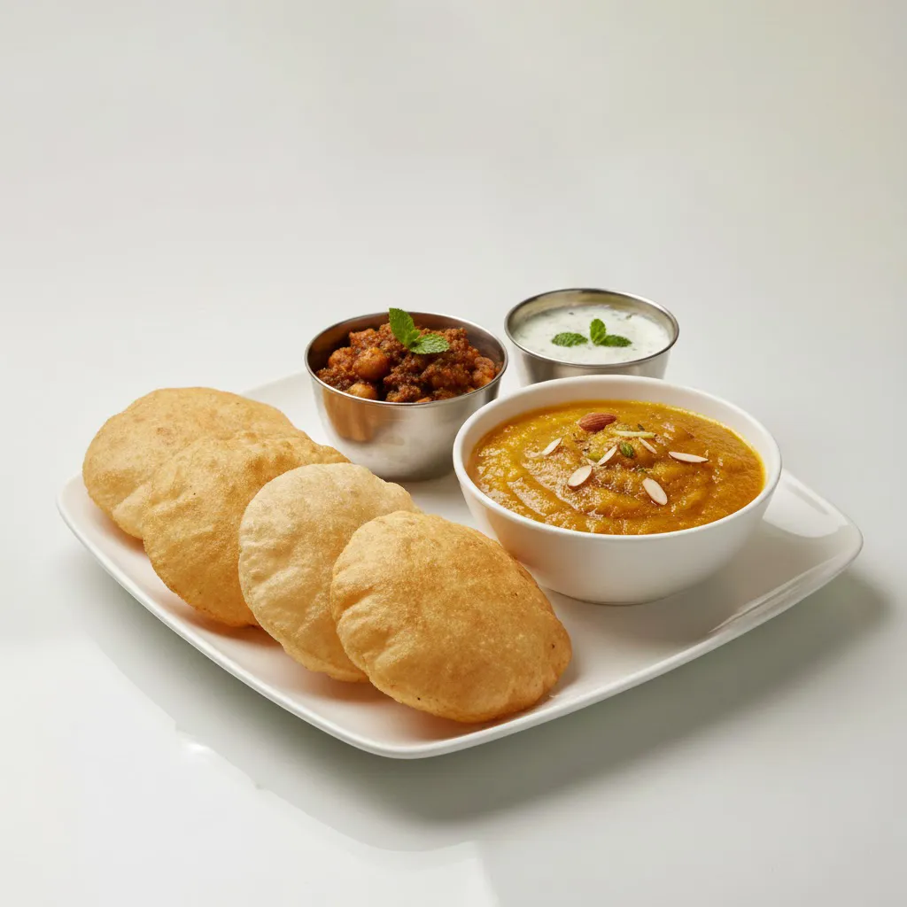 Traditional Halwa Puri Nasha