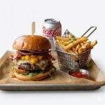 Mushroom Swiss Cheese Burger With Fries & Drink