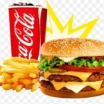 Cheese Burger With Fries and Drink